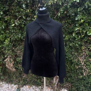 Cozy knit sweater crop turtleneck